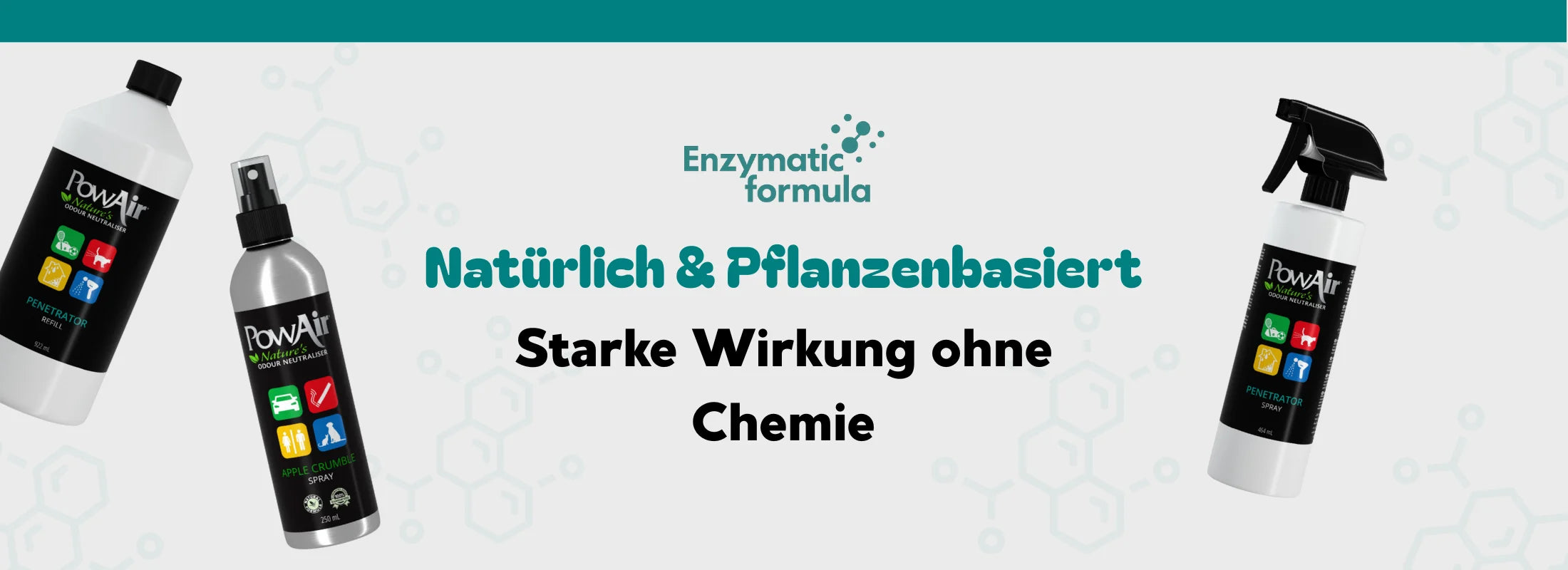 PowAir Enzymatische Geruchsbereiter – Natürliche Lösung zur dauerhaften Neutralisation organischer Gerüche in Haushalt, Tierbereichen und Geschäftsräumen