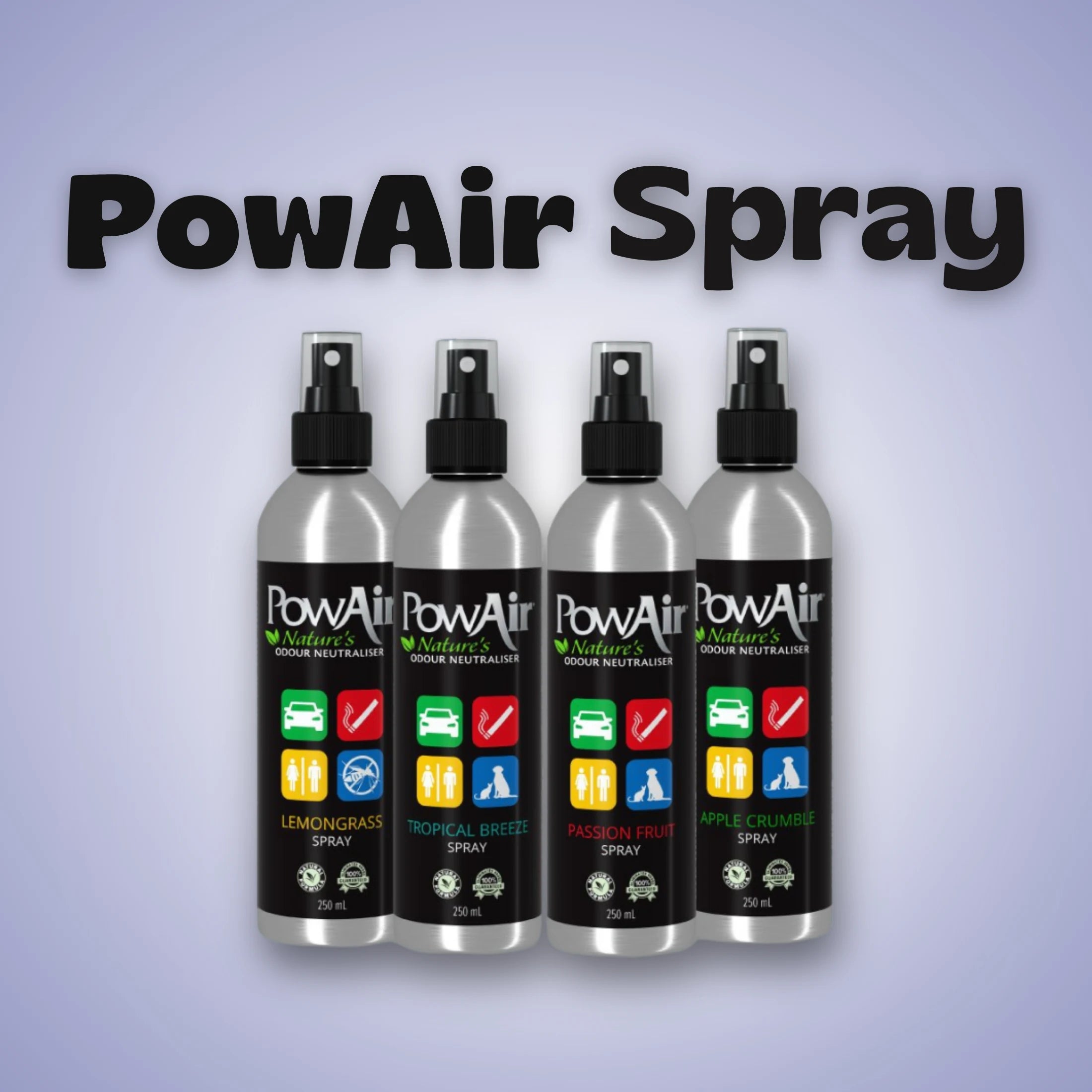 PowAir Spray – Sofortige Beseitigung von unangenehmen Gerüchen wie Rauch, Müll oder Tiergerüchen
