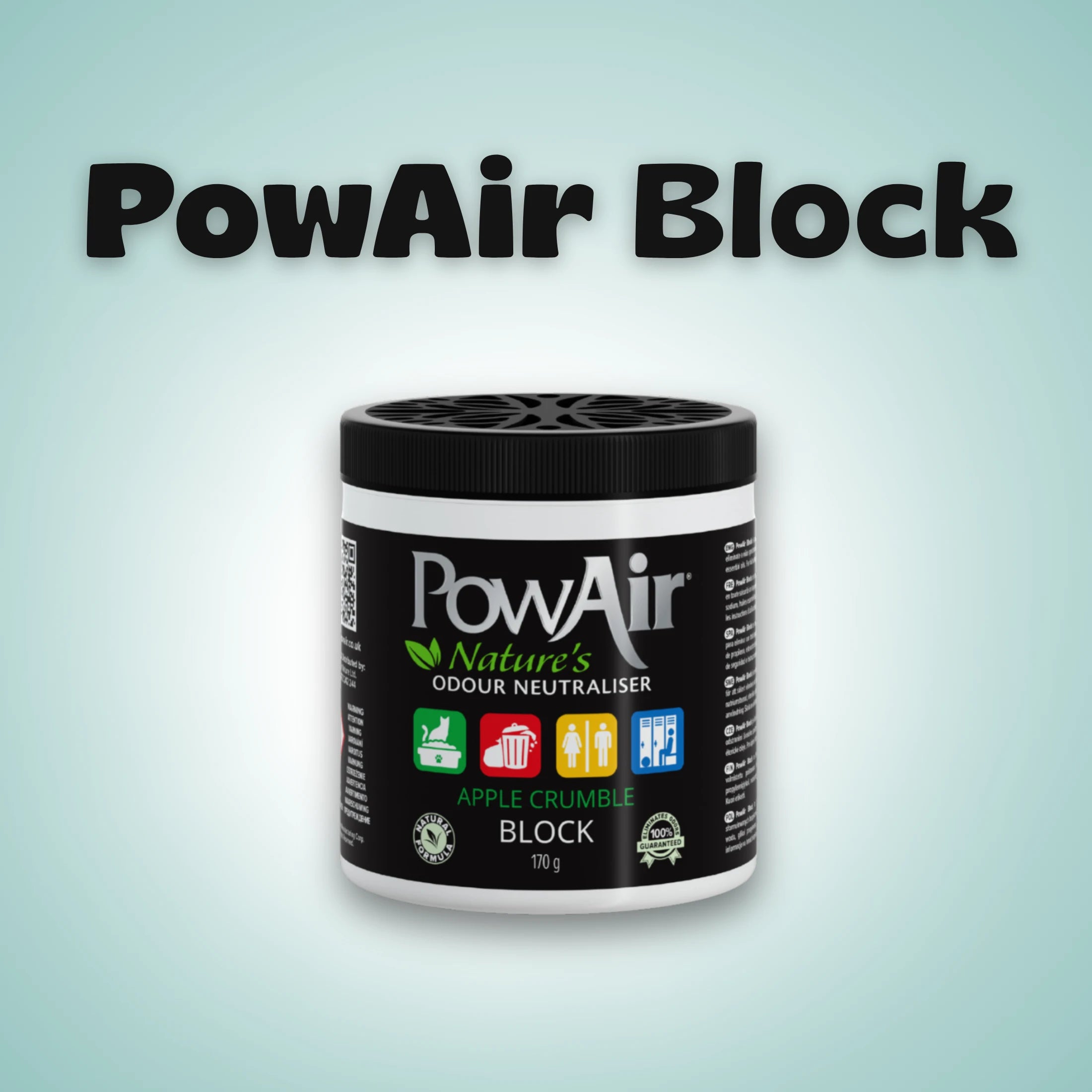 PowAir Block – Dauerhafte Geruchsneutralisation in Schränken, Autos und kleinen Räumen