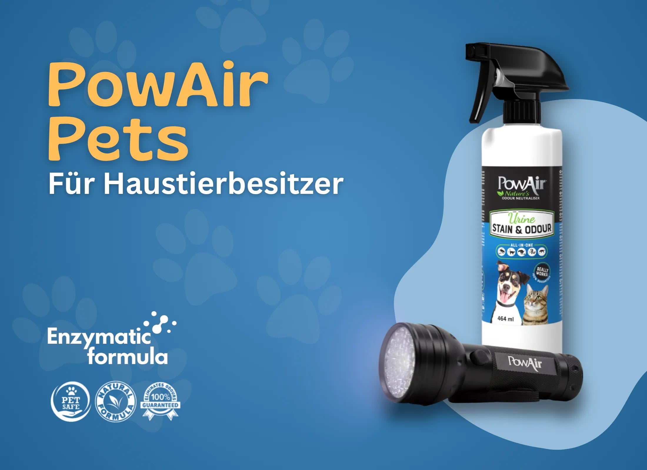 PowAir Pets Haustiergeruchsentferner mit enzymen