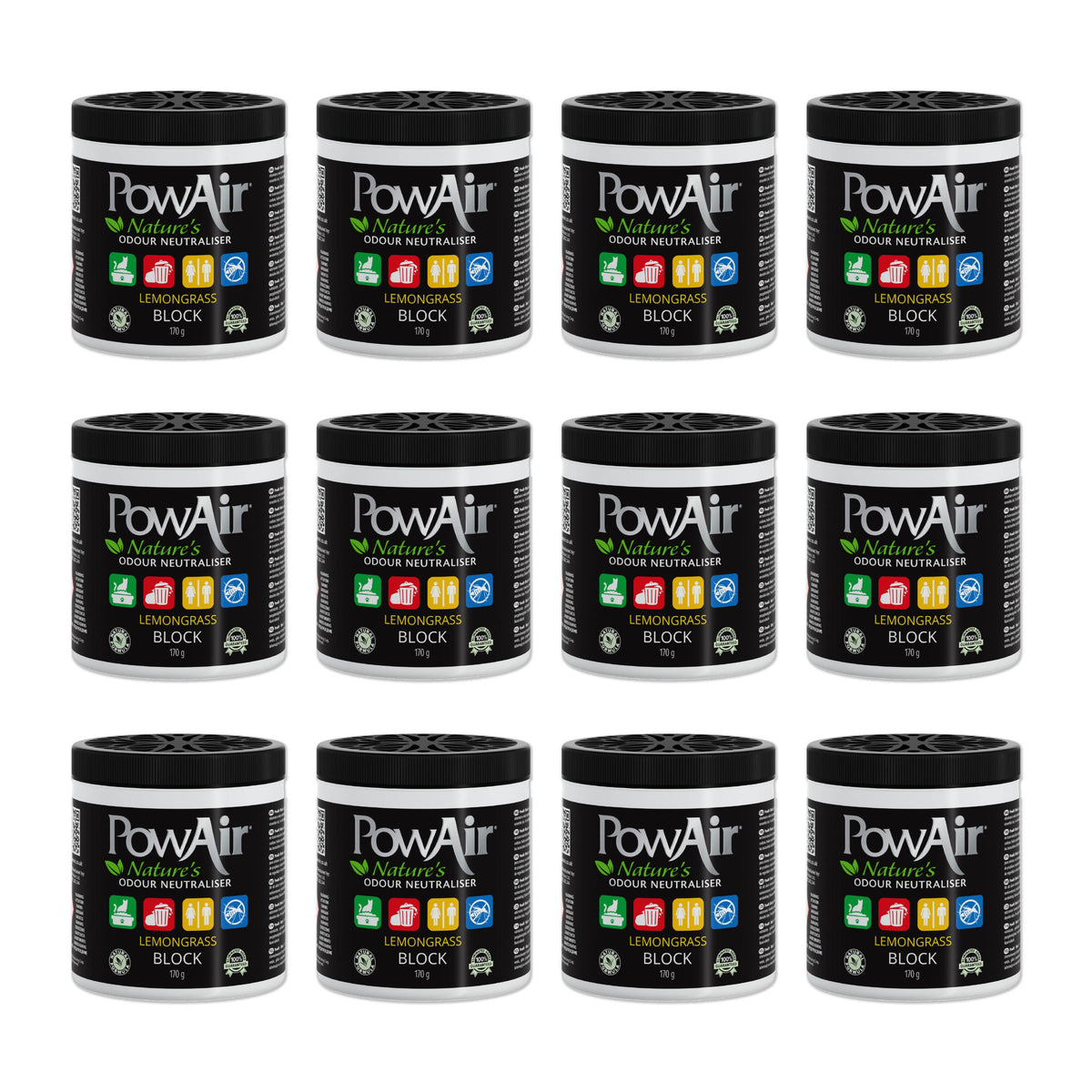 🎁 PowAir Block Lemongrass – Geruchsblock für kleine Räume 170 g (100% off)