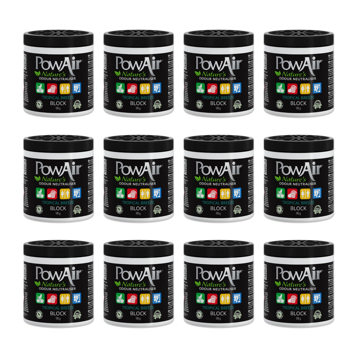 🎁 PowAir Block Tropical Breeze – Geruchsblock für kleine Räume 170 g (100% off)