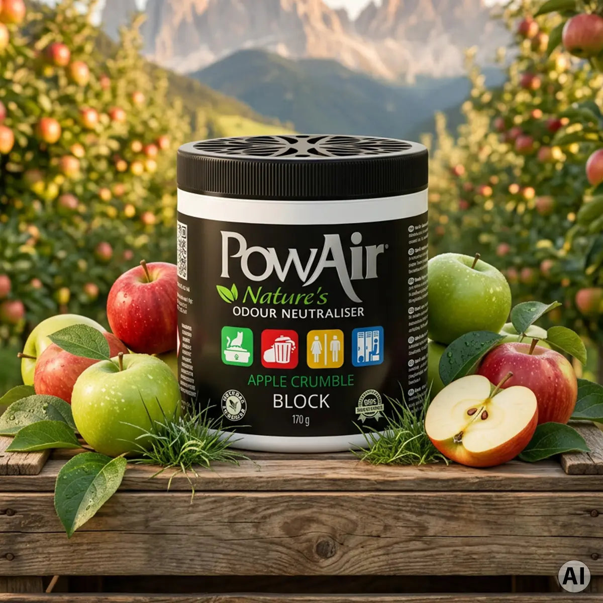PowAir Block Apple Crumble – Duftblock gegen Gerüche 170 g