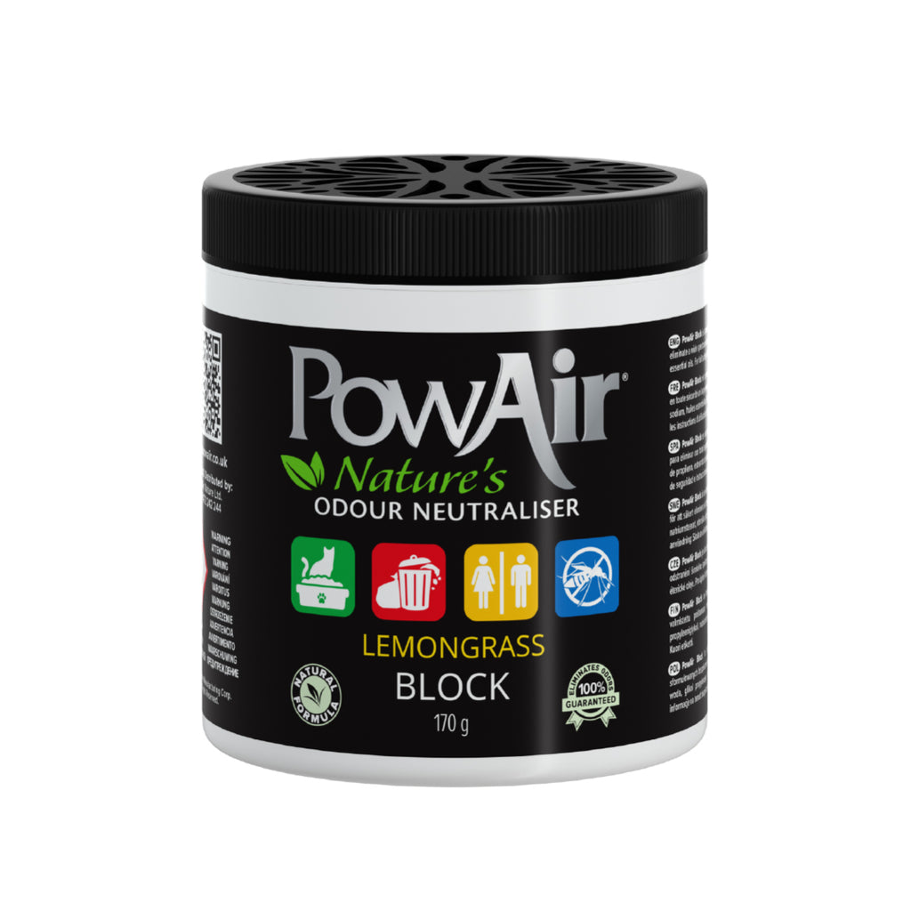 PowAir Block Lemongrass – Geruchsblock für kleine Räume 170 g