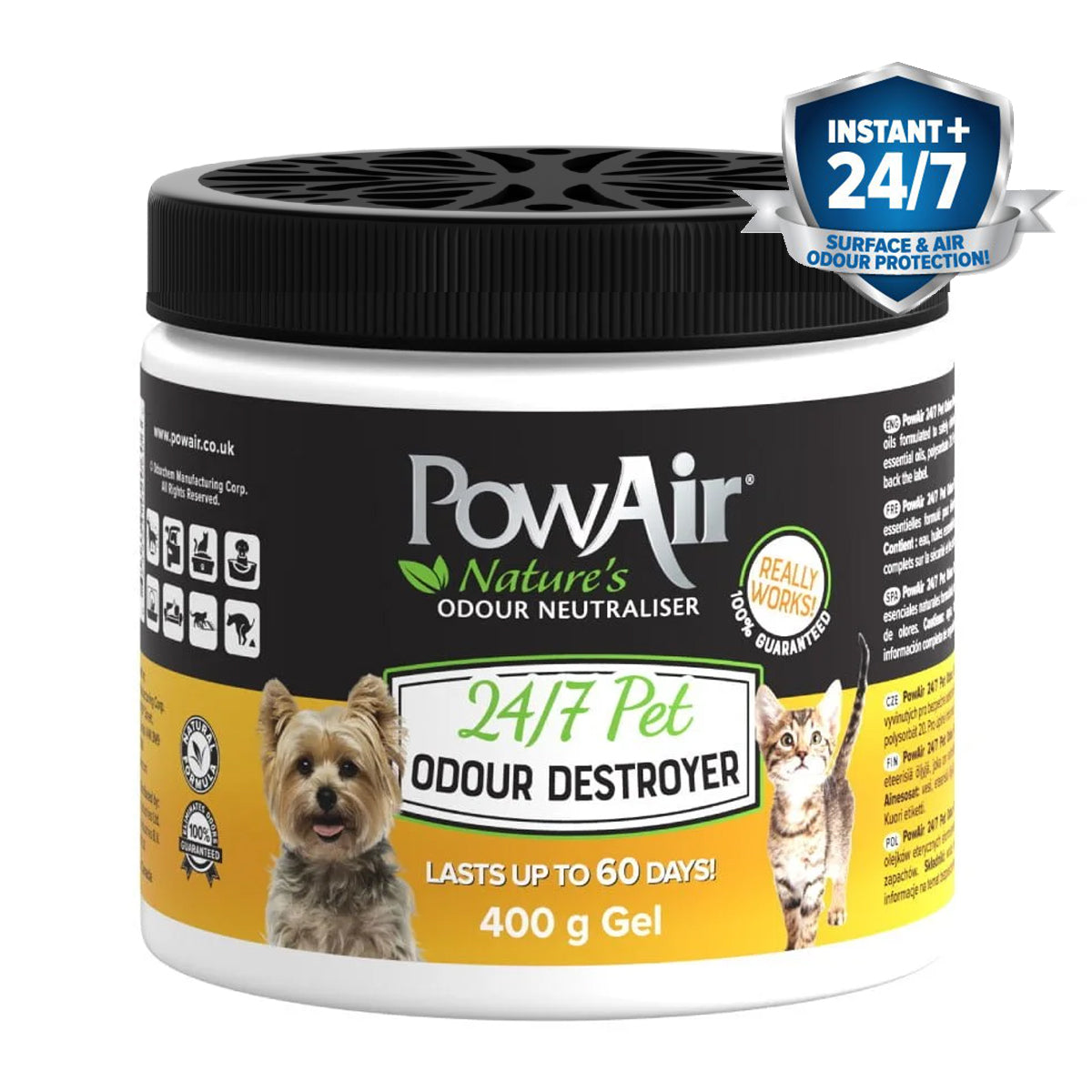PowAir Gel Instant Odour Destroyer Enzymatischer Geruchsentferner 400g