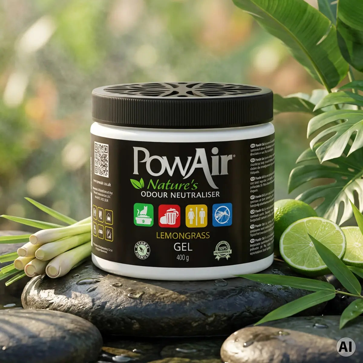 PowAir Geruchskiller Gel – Lemongrass