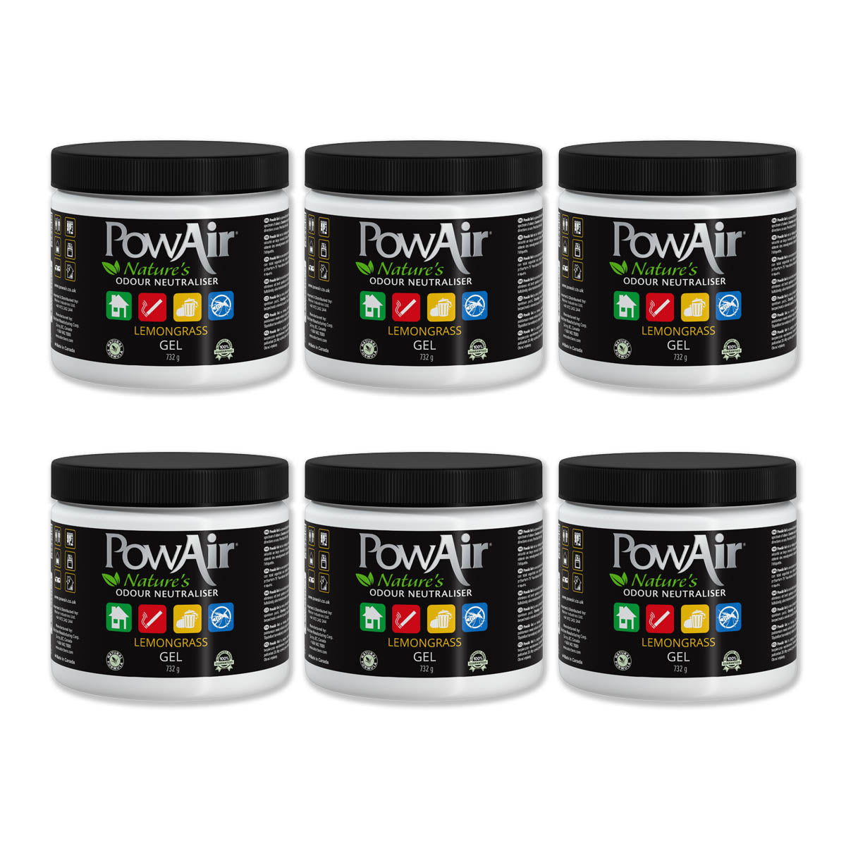 PowAir Geruchskiller Gel – Lemongrass