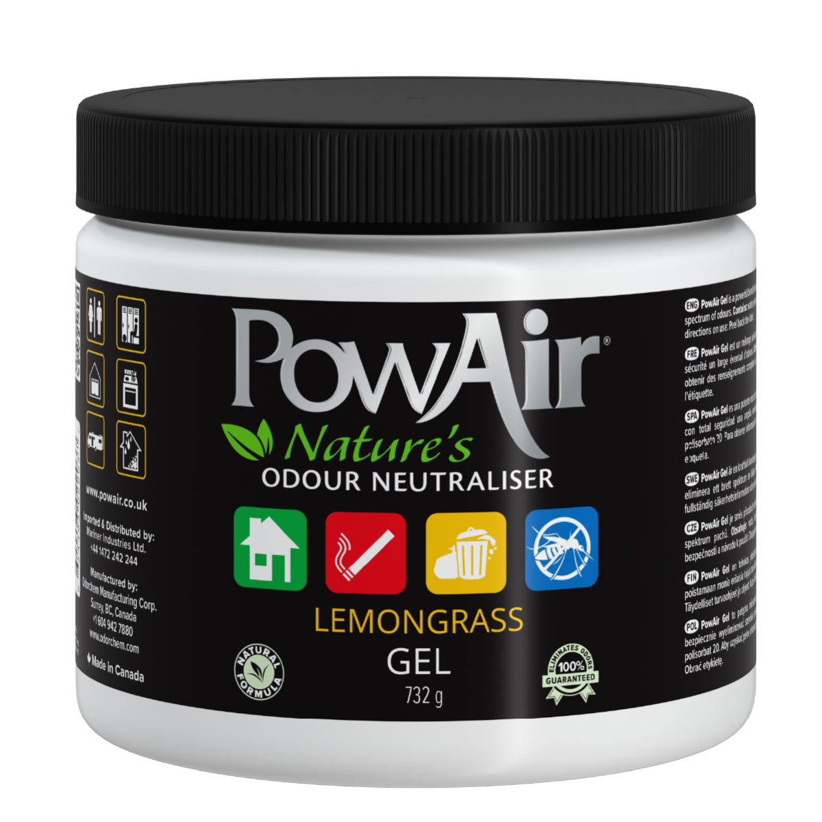 PowAir Geruchskiller Gel – Lemongrass