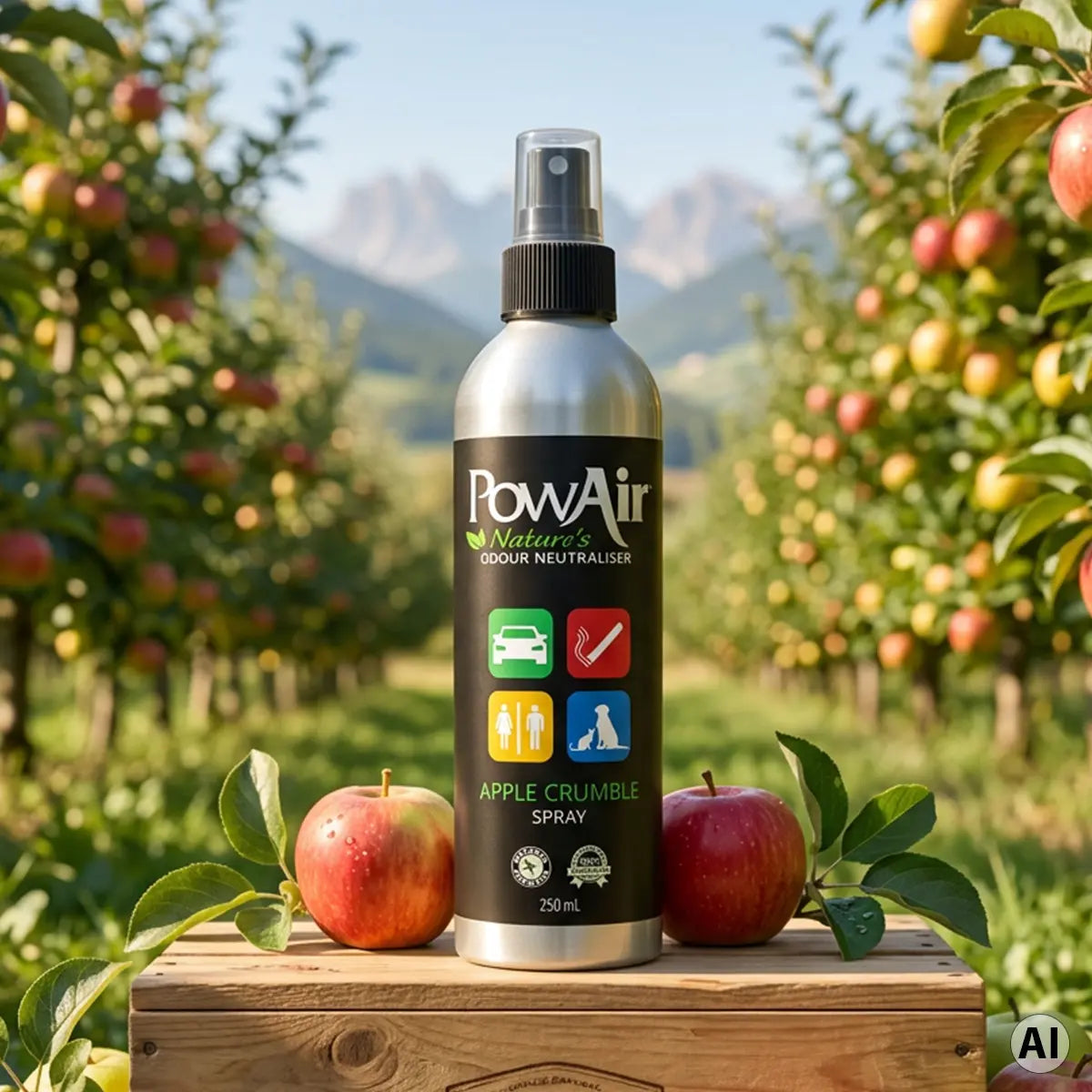 PowAir Lufterfrischer Apple Crumble – Natürliches Anti-Geruch-Spray 250ml